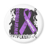 Alzheimers Disease Awareness Grunge Ribbon magnets