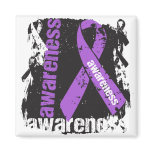Alzheimers Disease Awareness Grunge Ribbon magnets