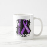 Alzheimers Disease Awareness Grunge Ribbon mugs