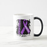 Alzheimers Disease Awareness Grunge Ribbon mugs