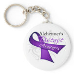 Alzheimer's Disease Awareness Ribbon keychains