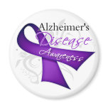 Alzheimer's Disease Awareness Ribbon magnets
