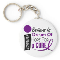 Alzheimer's Disease BELIEVE DREAM HOPE Key Chains