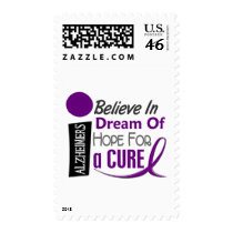 Alzheimer's Disease BELIEVE DREAM HOPE Postage Stamp