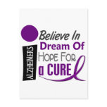 Alzheimer's Disease BELIEVE DREAM HOPE Postcards
