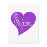 Alzheimers Disease Believe Purple Heart Postcard