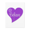 Alzheimers Disease Believe Purple Heart postcards