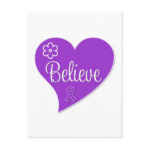 Alzheimers Disease Believe Purple Heart postcards by giftsforawareness Alzheimers Disease Believe Purple Heart postcards