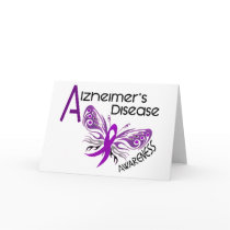 Alzheimer's Disease BUTTERFLY 3 Awareness Greeting Card