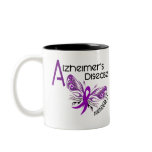 Alzheimer's Disease BUTTERFLY 3 Awareness Coffee Mugs