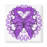 Alzheimers Disease Butterfly Circle of Ribbons magnets