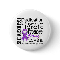 Alzheimers Disease Caregivers Collage Pinback Button