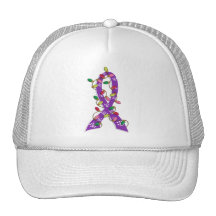 Alzheimer's Disease Christmas Lights Ribbon Hat