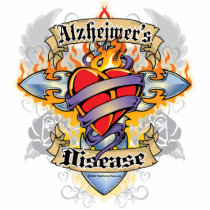 Alzheimers Disease Cross & Heart photo sculptures