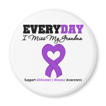 Alzheimer's Disease Every Day I Miss My Grandma Fridge Magnets