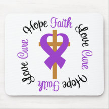 Alzheimers Disease Faith Hope Love Cross Mouse Mat