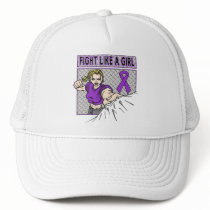 Alzheimers Disease Fight Like A Girl Punch Trucker Hats
