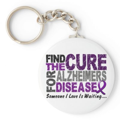 ALZHEIMERS DISEASE Find The Cure 1 Key Chains by awarenessgifts