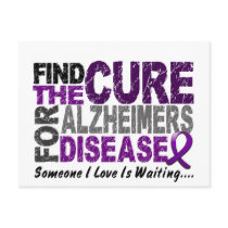 ALZHEIMERS DISEASE Find The Cure 1 Postcard