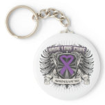 Alzheimer's Disease Hope Love Cure Keychain