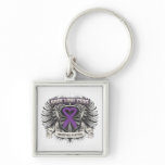 Alzheimer's Disease Hope Love Cure Keychain