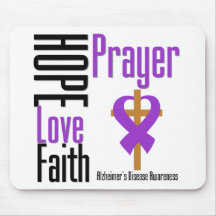 Alzheimers Disease Hope Love Faith Prayer Mouse Mat