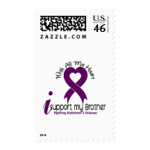 Alzheimers Disease I Support My Brother Postage Stamp