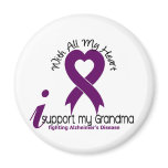 Alzheimers Disease I Support My Grandma Fridge Magnets