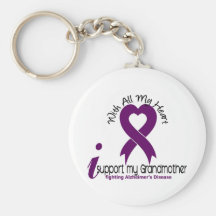 Alzheimers Disease I Support My Grandmother Key Chain