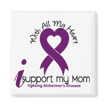 Alzheimers Disease I Support My Mom Refrigerator Magnets