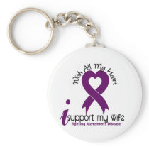 Alzheimers Disease I Support My Wife Key Chains