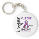 Alzheimers Disease I Wear Purple For My Grandpa 43 Key Chain