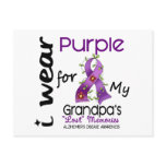 Alzheimers Disease I Wear Purple For My Grandpa 43 Post Cards
