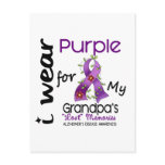 Alzheimers Disease I Wear Purple For My Grandpa 43 Post Card