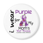 Alzheimers Disease I Wear Purple For My Mom 43 Fridge Magnet