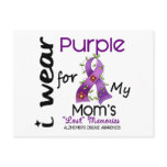 Alzheimers Disease I Wear Purple For My Mom 43 Post Card