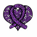Alzheimers Disease Mosaic Heart Ribbon photosculpture