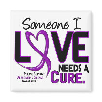 Alzheimer's Disease NEEDS A CURE 2 Fridge Magnet