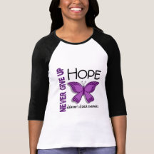 Alzheimer's Disease Never Give Up Hope Butterfly 4 T Shirts