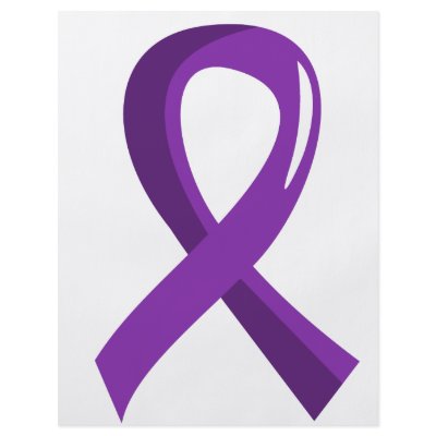 Alzheimer's Disease Purple Ribbon 3 Flyers by awarenessgifts