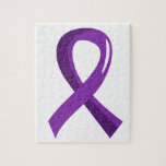 Alzheimer's Disease Purple Ribbon 3 Jigsaw Puzzles