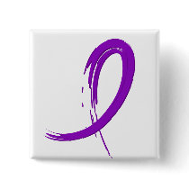Alzheimer's Disease Purple Ribbon A4 Pins