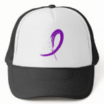 Alzheimer's Disease Purple Ribbon A4 Hat