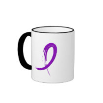 Alzheimer's Disease Purple Ribbon A4 Mugs