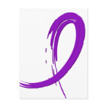Alzheimer's Disease Purple Ribbon A4 Post Cards