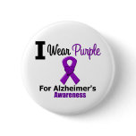 Alzheimer's Disease Purple Ribbon Awareness Pin
