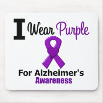 Alzheimer's Disease Purple Ribbon Awareness Mouse Mat