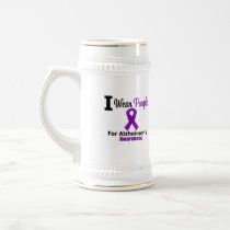 Alzheimer's Disease Purple Ribbon Awareness Coffee Mugs