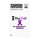 Alzheimer's Disease Purple Ribbon Awareness Postage