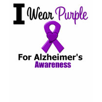 Alzheimer's Disease Purple Ribbon Awareness t-shirts by giftsforawareness Alzheimer's Disease Purple Ribbon Awareness t-shirts